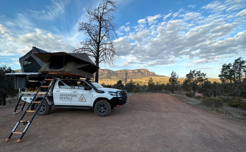 Adventure Rentals Toyota Hilux 4WD Camper Dual RTT, Vehicle Image